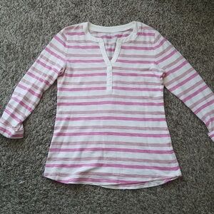 ⚘Talbots Pink/White Striped Top